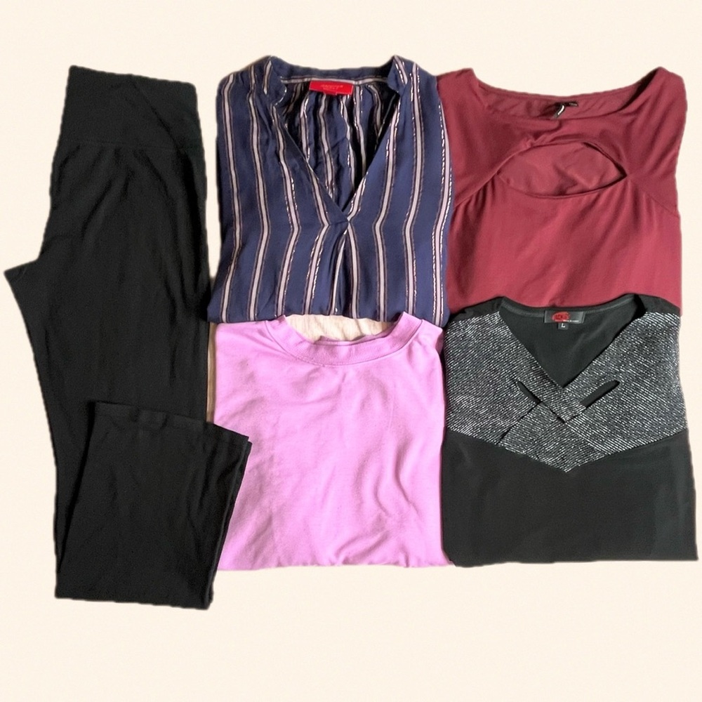 Women’s Long Sleeve Tops & Yoga Pants Bundle size Large
